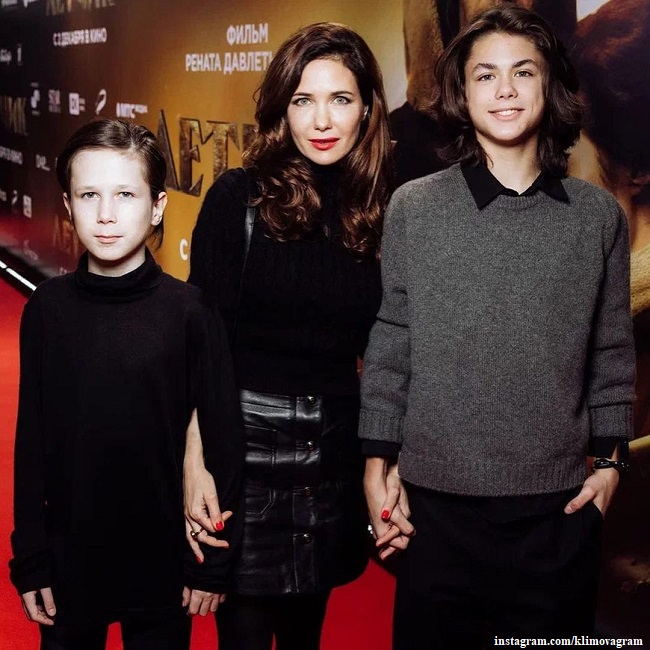 Екатерина Климова с сыновьями