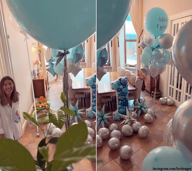 Кети Топурия украсила комнату сына воздушными шарами