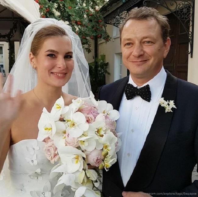 Марат Башаров и Елизавета Шевыркова на свадьбе