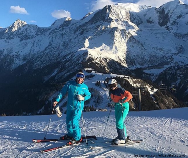 Марат Башаров с дочерью Амели катается на лыжах во Франции