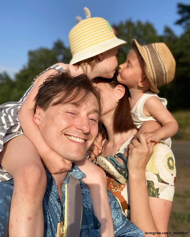 Сергей Безруков с детьми 