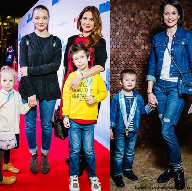Екатерина Вилкова,Екатерина Климова, Ольга Кабо с детьми