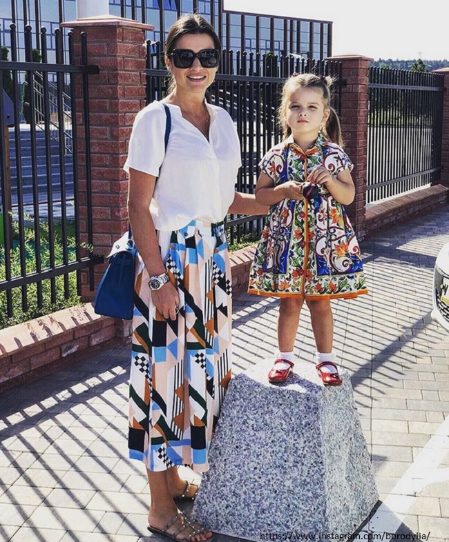 Ксения Бородина с дочкой 
