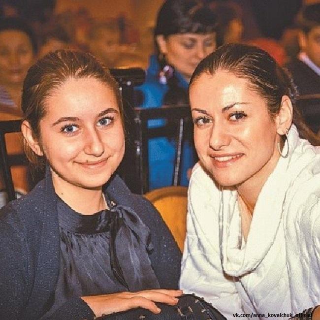 Анна Ковальчук с дочерью Златой