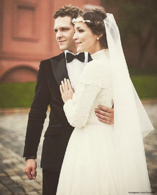 Константин и Алина Крюковы в день свадьбы
