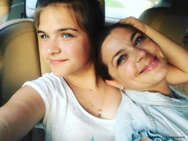 Ирина Пегова с дочерью 
