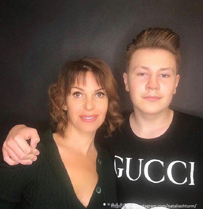 Наталья Штурм с сыном 