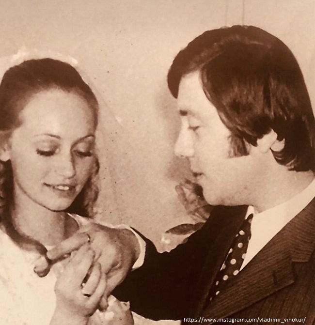 Владимир Винокур со своей женой 