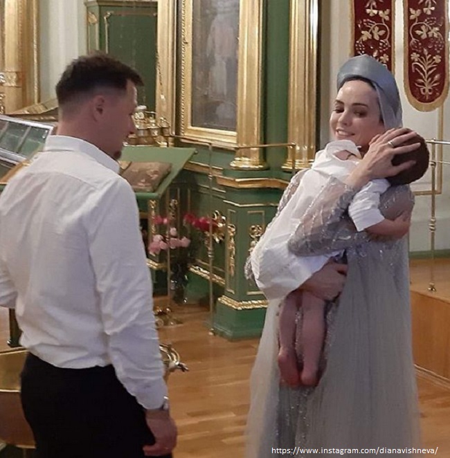 Диана Вишнева крестила сына 