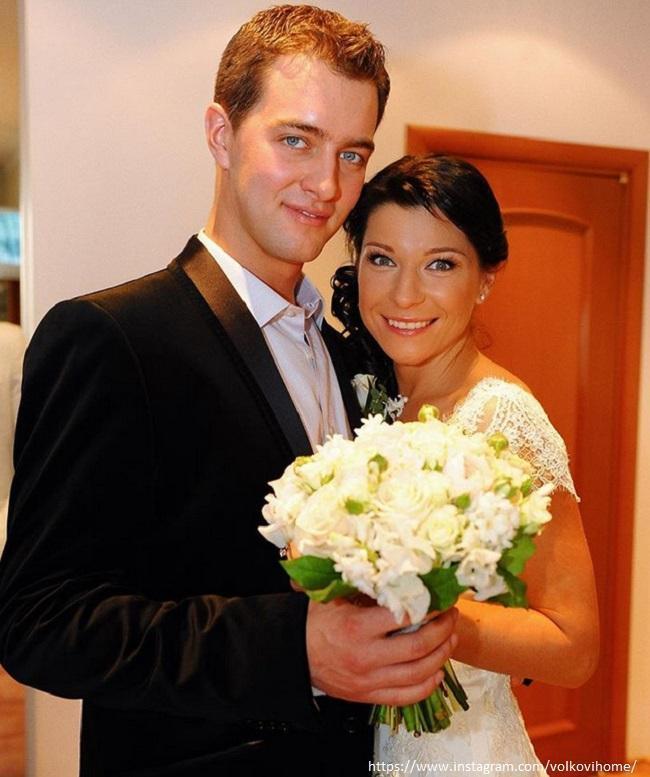 Екатерина Волкова и Андрей Карпов в день свадьбы 