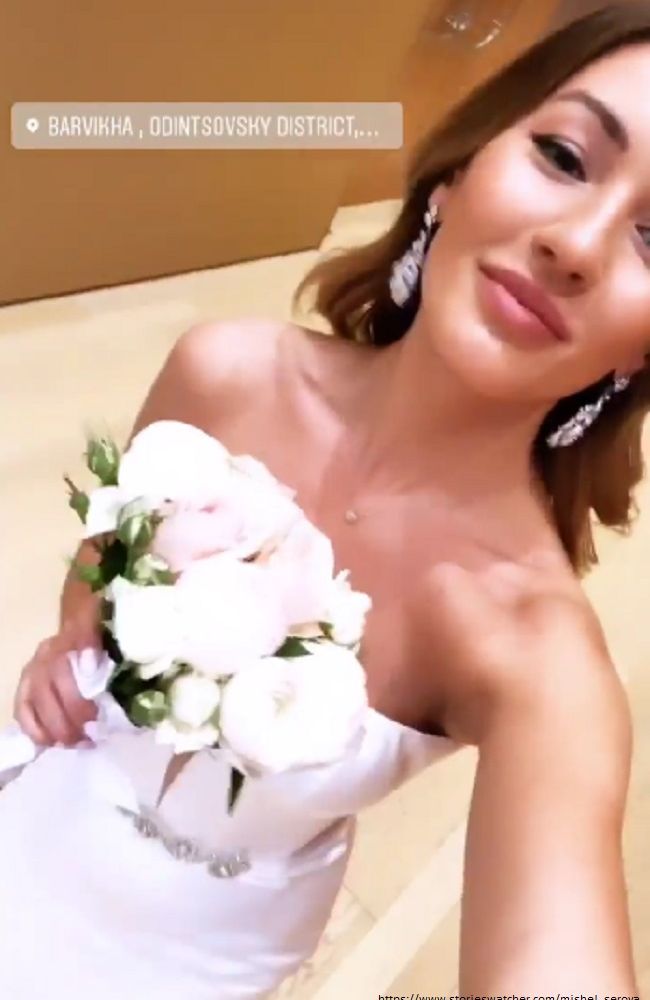 Дочь Александра Серова Мишель в свадьебном платье 
